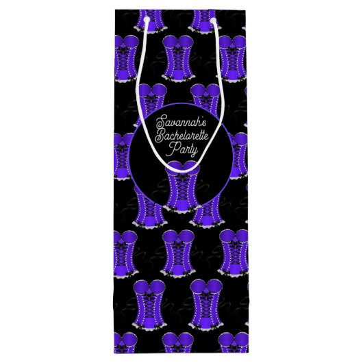 Flirterig Paars Korset Wijn Cadeautas (Achterkant)