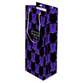 Flirterig Paars Korset Wijn Cadeautas (Voorkant Gekanteld)