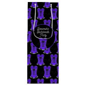 Flirterig Paars Korset Wijn Cadeautas (Voorkant)