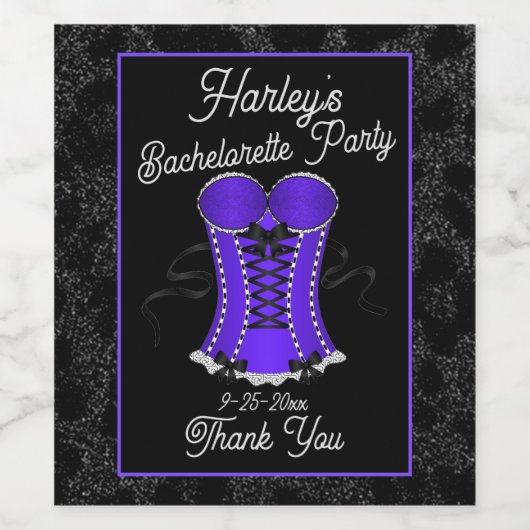 Flirterig Paars Korset Wijn Etiket (Enkel label)