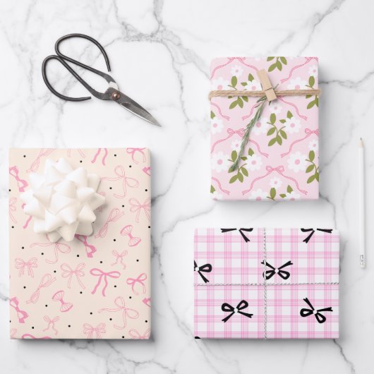 Flirterig pastel zoet inpakpapier vel (Voorkant)