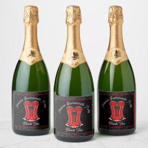 Flirterig rood korset  sparkling wijnetiket