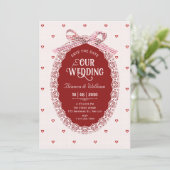 Flirterige bruiloft save the date (Staand voorkant)
