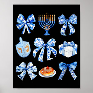 Flirterige Hanukkah Boog Joodse Boog Menorah Boog Poster