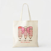 Flirterige Onderwijs Valentijnsdag Potloden Aangep Tote Bag (Voorkant)