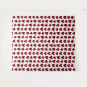 Flirterige rode harten Valentijnsdag foto achtergr Wandkleed (Voorkant (horizontaal))