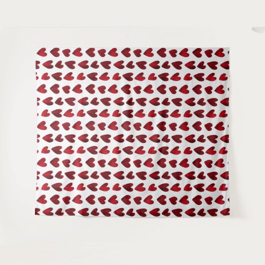 Flirterige rode harten Valentijnsdag foto achtergr Wandkleed (Voorkant (horizontaal))