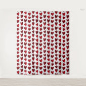 Flirterige rode harten Valentijnsdag foto achtergr Wandkleed (Voorkant)