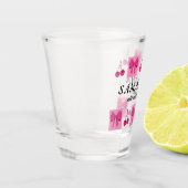 Flirterige rode kersenslippers Bruidsmeisje 21 Ver Shot Glas (Links)