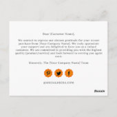 Flirterige strik gepersonaliseerd zakelijk bedankt briefkaart (Achterkant)