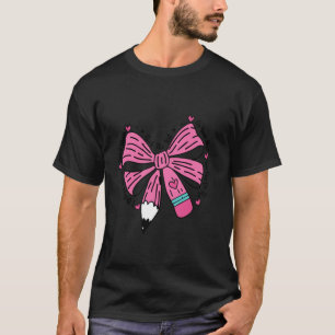 Flirterige Strik Leraren Potlood Test Dag Leraren T-shirt