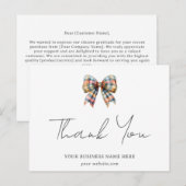 Flirterige strik Persoonlijke zakelijke bedankjes Briefkaart (Voorkant / Achterkant)