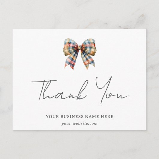 Flirterige strik Persoonlijke zakelijke bedankjes Briefkaart (Voorkant)