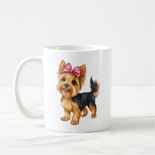 Flirterige strik Yorkshire Terrier hond Yorkie Moe Koffiemok