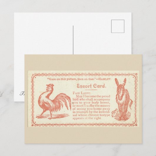 Flirting card briefkaart (Voorkant / Achterkant)