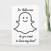 **FLIRTING GHOST ZORGT VOOR U** HALLOEEN KAART (Voorkant)