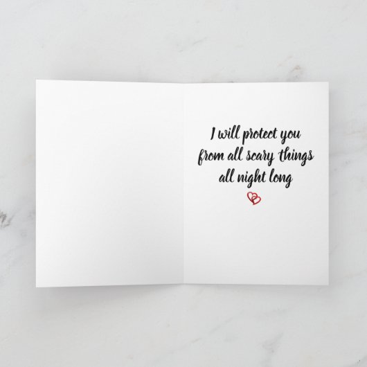 **FLIRTING GHOST ZORGT VOOR U** HALLOEEN KAART (Binnen)