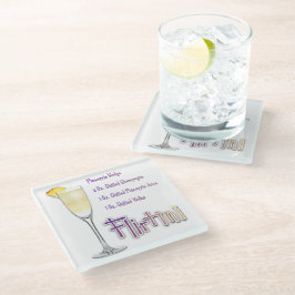 Flirtini Ananas Mimosa Cocktail Recept Kunst Glazen Onderzetter