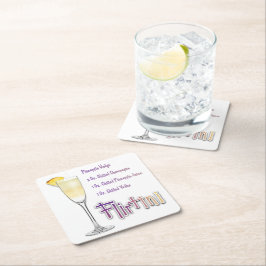Flirtini Ananas Mimosa Cocktail Recept Kunst Kartonnen Onderzetters