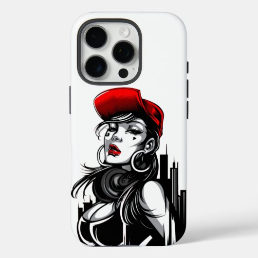 flirty, Amerikaans man, Amerikaanse strips, graffi Case-Mate iPhone Case (Achterkant)