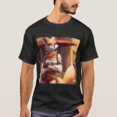 Flirty Anthro Furry Fox Girl CasualClothing Dapple T-shirt (Voorkant)
