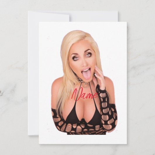 Flirty blonde Thunder_Cove Feestdagenkaart (Voorkant)