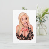 Flirty blonde Thunder_Cove Feestdagenkaart (Staand voorkant)