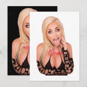 Flirty blonde Thunder_Cove Feestdagenkaart (Voorkant / Achterkant)