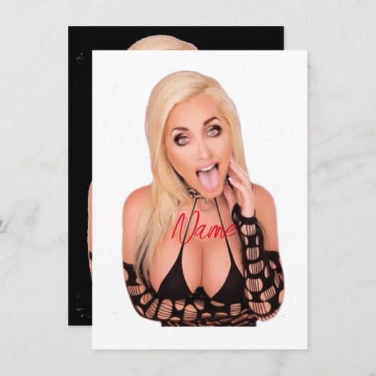 Flirty blonde Thunder_Cove Kaart (Voorkant / Achterkant)