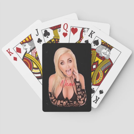 Flirty blonde Thunder_Cove Pokerkaarten (Achterkant)