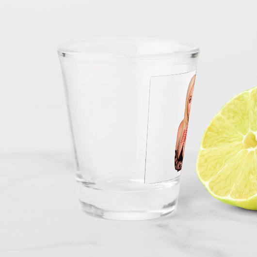 Flirty blonde Thunder_Cove Shot Glas (Links)