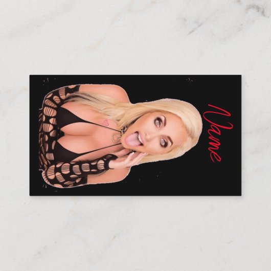 Flirty blonde Thunder_Cove Visitekaartje (Achterkant)