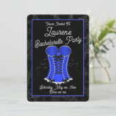 Flirty Blue Corset Kaart (Staand voorkant)