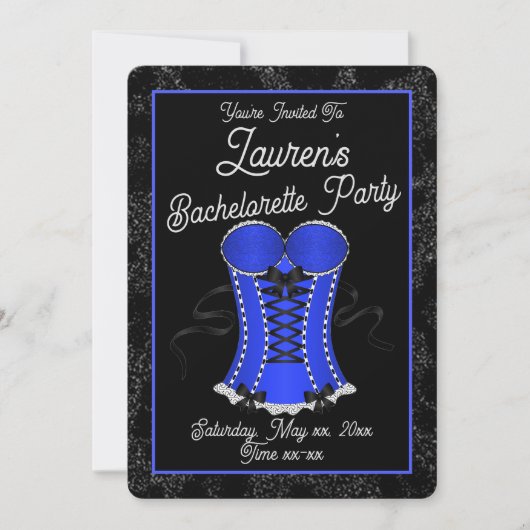 Flirty Blue Corset Kaart (Voorkant)