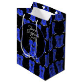 Flirty Blue Corset Medium Cadeauzakje (Voorkant Gekanteld)