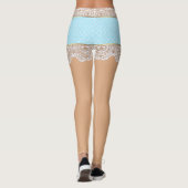 Flirty Blue Lace Skirt voor Vrouw Leggings (Achterkant)