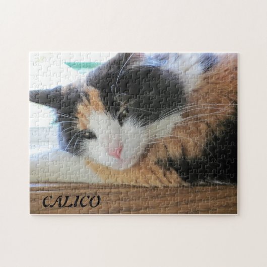 Flirty Calico of Your Photo Jigzaag Puzzle Legpuzzel (Horizontaal)