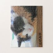 Flirty Calico of Your Photo Jigzaag Puzzle Legpuzzel (Verticaal)