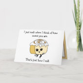 Flirty Cinnamon Roll Food Pun Romantisch Kaart (Voorkant)