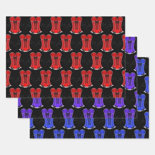 Flirty Corset Collectie Patroon Inpakpapier Vel (Set)