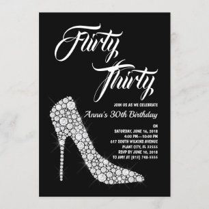 Flirty Derty Birthday Invite Kaart