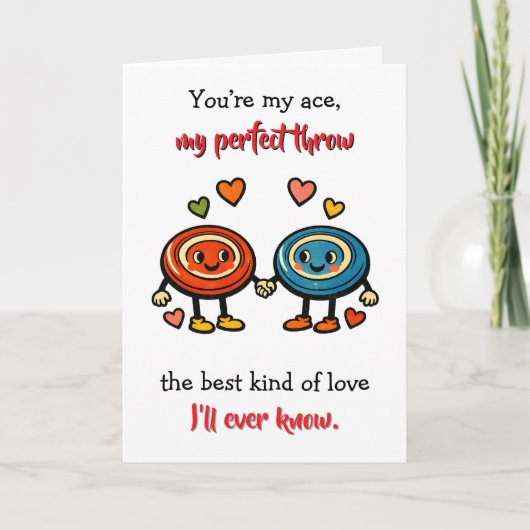 Flirty  Disc Golf Puns | Valentine's Day Kaart (Voorkant)