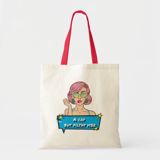 Flirty en grappige canvas tas (Voorkant)