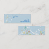 Flirty Floral Blue Calling Card Contactkaartje (Voorkant / Achterkant)