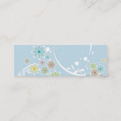 Flirty Floral Blue Calling Card Contactkaartje (Achterkant)