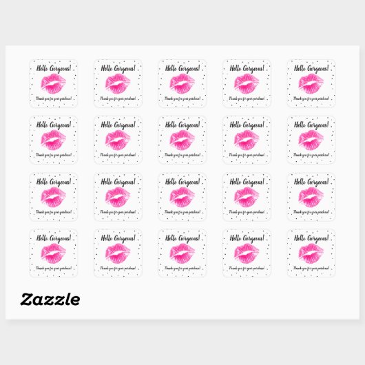 Flirty Fuchsia Bedankt Sticker - LipSense (Vel)