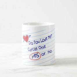 Flirty Fun Grade School Love Note Coffee Mok