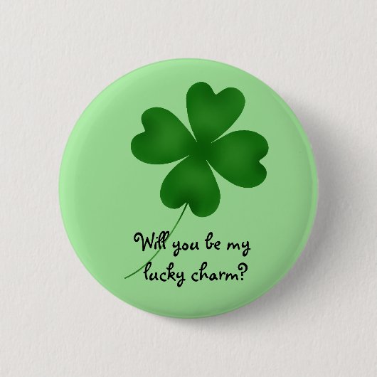 Flirty geluk charme ronde button 5,7 cm (Voorkant)