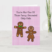 Flirty Gingerbrood Man Romantic Card Kaart (Voorkant)