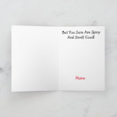 Flirty Gingerbrood Man Romantic Card Kaart (Binnen)